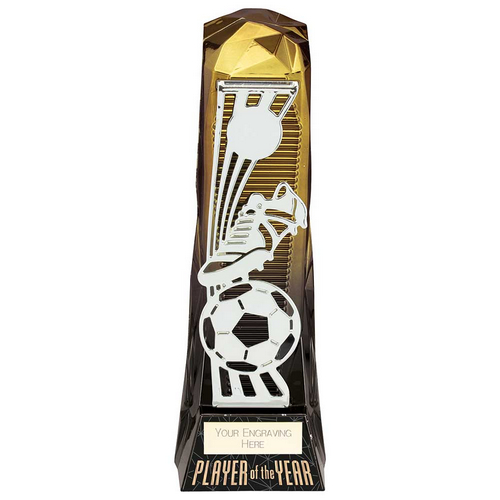 Shard Football  Football Trophy | Gold to Black