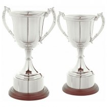 Nickel Plated Trophy Cup with Plinth Band | 350mm |