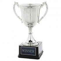 Nickel Plated Trophy Cup on Black Weighted Base | 355mm | B60