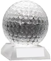 Crystal Golf Ball Trophy | 76mm |