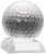 Crystal Golf Ball Trophy | 76mm |  - JR2-GO50