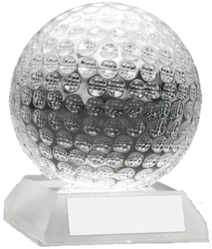 Crystal Golf Ball Trophy | 95mm |