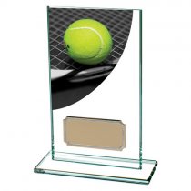 Colour Curve Tennis Jade Glass Trophy | 140mm |