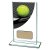 Colour Curve Tennis Jade Glass Trophy | 140mm |  - CR4843A