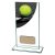 Colour Curve Tennis Jade Glass Trophy | 160mm |  - CR4843B