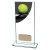 Colour Curve Tennis Jade Glass Trophy | 180mm |  - CR4843C