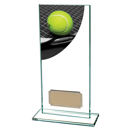 Colour Curve Tennis Jade Glass Trophy | 180mm |