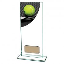 Colour Curve Tennis Jade Glass Trophy | 200mm |