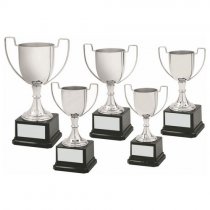 Contemporary Nickel Plated Trophy Cup | 160mm | T.3180