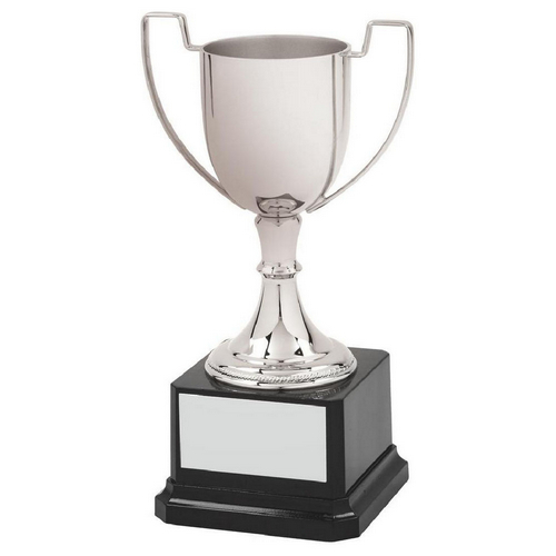 Contemporary Nickel Plated Trophy Cup | 200mm | S58