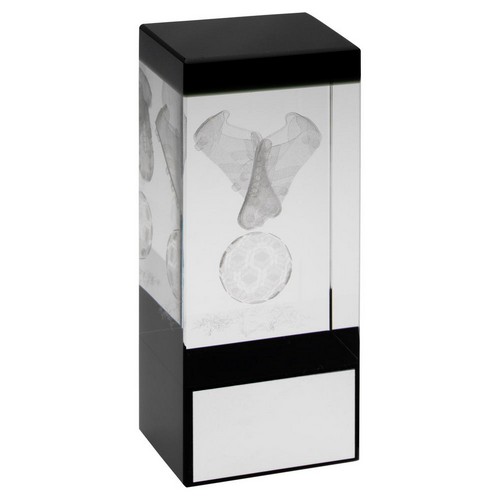 Glacier Crystal Football Boot & Ball Trophy | 121mm | S23