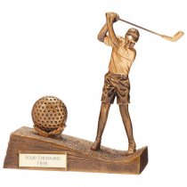 Horizon Golf Female Resin Figure Gold | 195mm | G9