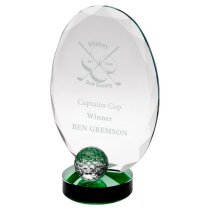 Fairway Crystal Golf Trophy |10mm thick | 184mm |