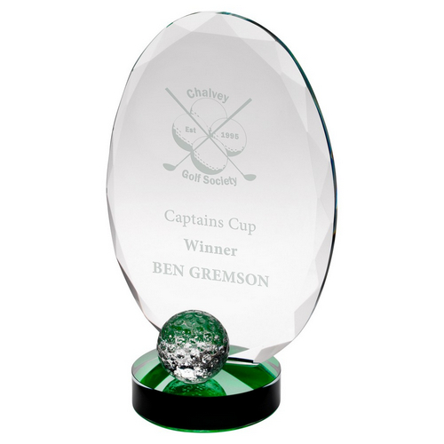 Fairway Crystal Golf Trophy |10mm thick | 210mm |