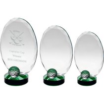 Fairway Crystal Golf Trophy |10mm thick | 210mm |