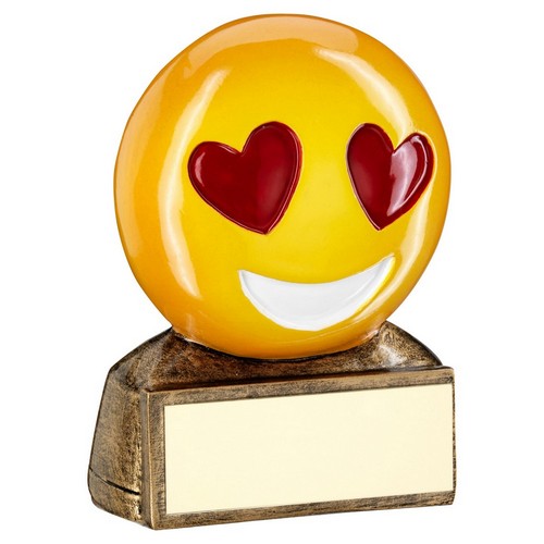 Heart Eyes Emoji Trophy | 70mm |