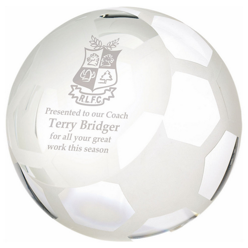 Crystal Football Trophy | Heavy | 100mm |