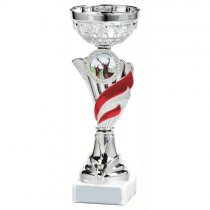 Foxie Silver& Red Bowl Trophy | Metal Bowl | 190mm | S6