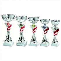 Foxie Silver& Red Bowl Trophy | Metal Bowl | 190mm | S6