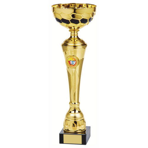 Jet Gold & Black Bowl Trophy | Metal Bowl | 380mm | G24