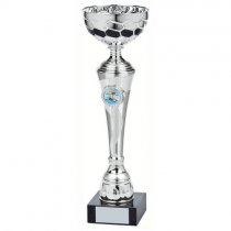 Jet Silver & Black Bowl Trophy | Metal Bowl | 325mm | S24