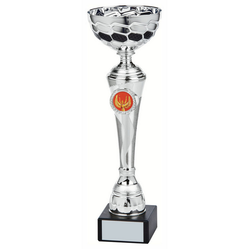 Jet Silver & Black Bowl Trophy | Metal Bowl | 280mm | S24