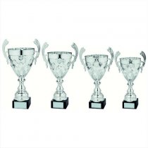 Petal Silver Presentation Trophy Cup With Handles | Metal Bowl | 330mm | S24