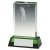 Jade Glass Golf Trophy with Green Base (In Presentation Case) | 100mm | S6 - T3883