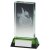 Jade Glass Golf Trophy with Green Base (In Presentation Case) | 115mm | S6 - T3887