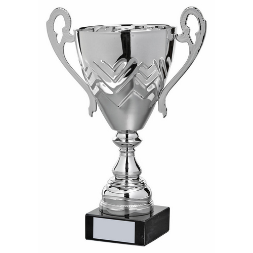 Chevron Silver Presentation Trophy Cup | Metal Bowl | 265mm | S24