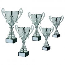 Chevron Silver Presentation Trophy Cup | Metal Bowl | 265mm | S24