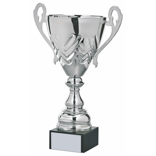 Chevron Silver Presentation Trophy Cup | Metal Bowl | 380mm | T.3187