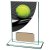 Colour Curve Tennis Jade Glass Trophy | 125mm |  - CR4843AA