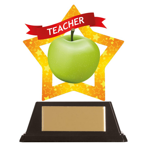 Mini-Star Teacher Acrylic Trophy Plaque | 100mm | G6