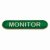 Scholar Bar Badge Monitor Green | 40mm |  - SB16118G