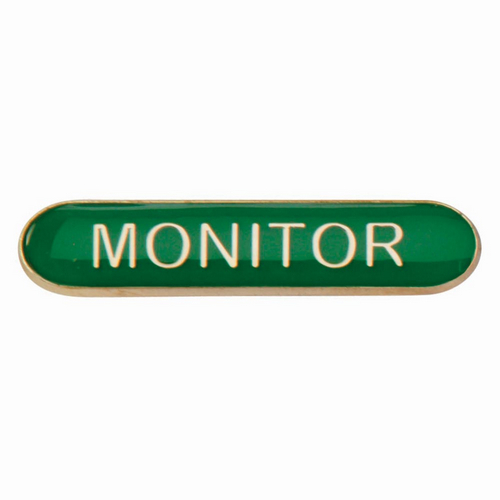 Scholar Bar Badge Monitor Green | 40mm |