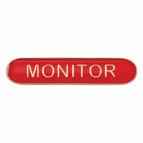 Scholar Bar Badge Monitor Red | 40mm |