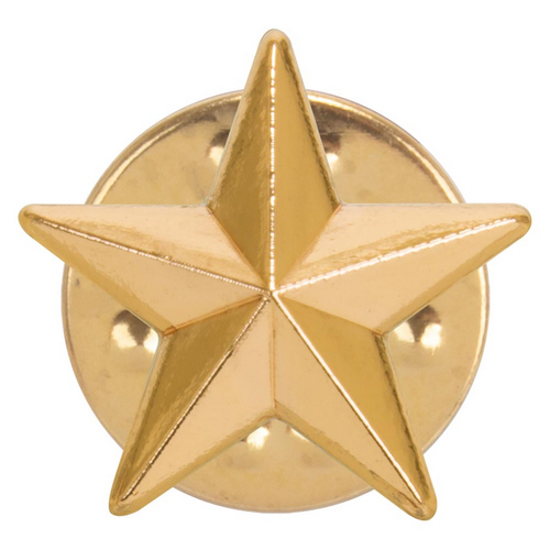 3D Gold Star Pin Badge | 12mm |