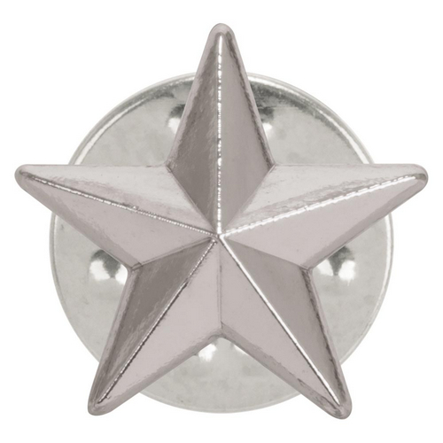 3D Silver Star Pin Badge | 12mm |