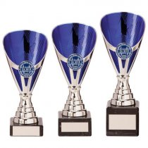 Rising Stars Premium Plastic Trophy | Silver & Blue | 170mm | S7