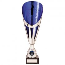 Rising Stars Deluxe Plastic Lazer Cup | Silver & Blue | 315mm | S25