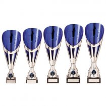 Rising Stars Deluxe Plastic Lazer Cup | Silver & Blue | 315mm | S25