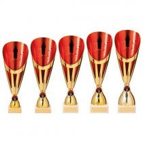 Rising Stars Deluxe Plastic Lazer Cup | Gold & Red | 305mm | G9