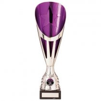 Rising Stars Deluxe Plastic Lazer Cup | Silver & Purple | 335mm | S24