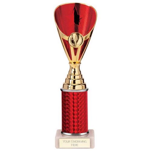 Rising Stars Plastic Trophy | Red | 255mm |