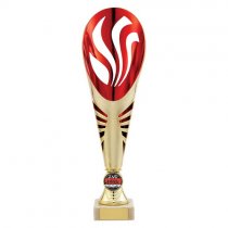 Supreme Plastic Trophy Cup | Gold & Red | 300mm | G7