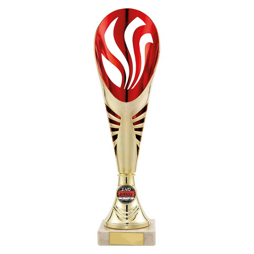 Supreme Plastic Trophy Cup | Gold & Red | 320mm | G7