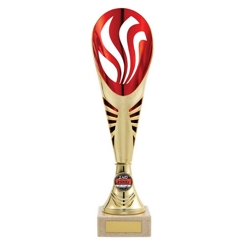 Supreme Plastic Trophy Cup | Gold & Red | 330mm | G7