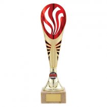 Supreme Plastic Trophy Cup | Gold & Red | 345mm | G7