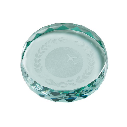 Saturn Jade Glass Paperweight | 70mm |